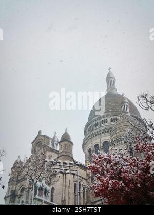 PARIS UNDER SNOW Stockfoto