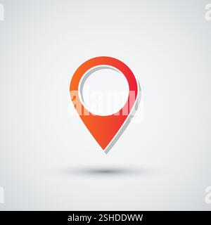 Symbol Für Position Des Kartenlogos Vektor-Design-Vorlage Stock Vektor