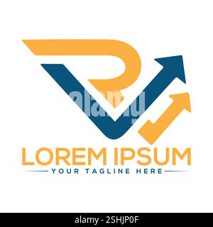 Logodesign mit RR-Letter Stock Vektor