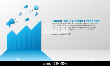 Vorlage Für Geschäftspräsentation Für Digitales Marketing Stock Vektor
