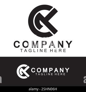 Ursprüngliche Letter CK Logo Design Vektorvorlage. Stock Vektor