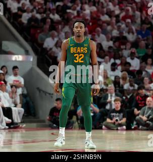 Houston, Texas, USA. Februar 2025. Baylor Guard JALEN CELESTINE (32) während eines College-Basketballspiels zwischen den Houston Cougars und den Baylor Bears am 10. Februar 2025 in Houston, Texas. Houston gewann 76:65. (Kreditbild: © Scott Coleman/ZUMA Press Wire) NUR REDAKTIONELLE VERWENDUNG! Nicht für kommerzielle ZWECKE! Stockfoto
