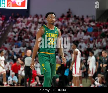 Houston, Texas, USA. Februar 2025. Baylor Guard JALEN CELESTINE (32) während eines College-Basketballspiels zwischen den Houston Cougars und den Baylor Bears am 10. Februar 2025 in Houston, Texas. Houston gewann 76:65. (Kreditbild: © Scott Coleman/ZUMA Press Wire) NUR REDAKTIONELLE VERWENDUNG! Nicht für kommerzielle ZWECKE! Stockfoto