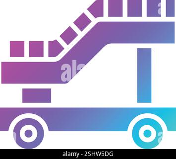 Flugzeug Treppe Vektor Symbol Design Illustration Stock Vektor