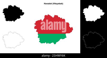 Stadtplan Haradok Stock Vektor