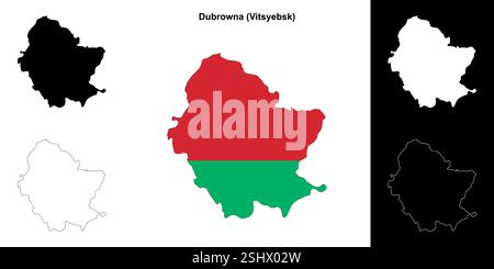 Stadtplan Dubrowna Stock Vektor