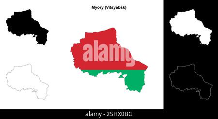 Stadtplan für Myory Stock Vektor