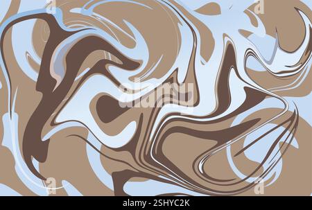 Abstrakte Wave Liquid Hintergrund Art. Vektor für flüssige Lackierung Stock Vektor