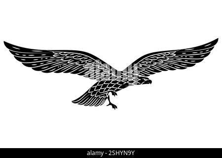 Adler mit Verbreitung Flügel Stock Vektor