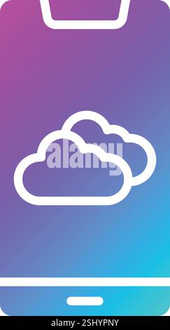 Wetter-App Vektor-Symbol Design Illustration Stock Vektor