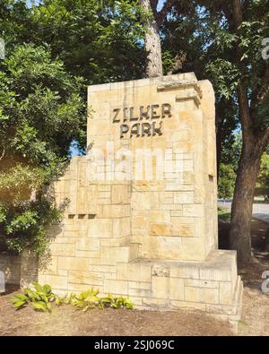 Zilker Park, Zilker Metropolitan Park in Austin, Texas, USA. Öffentlicher Park, Erholungsgebiet. Stockfoto