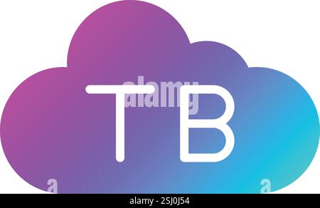 TB Cloud Vector Symbol Design Illustration Stock Vektor