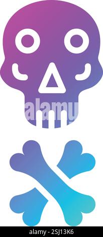 Skull Vector Symbol Design Illustration Stock Vektor
