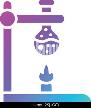 Bunsenbrenner Vektor Icon Design Illustration Stock Vektor