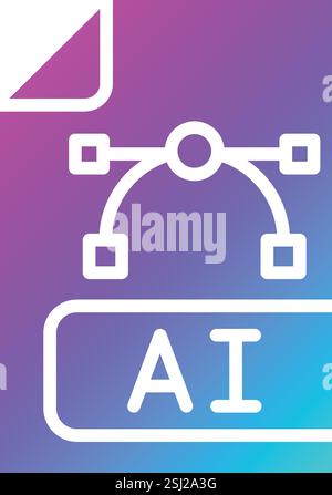 AI-Datei Vektorsymbol Design-Illustration Stock Vektor