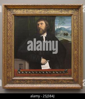 Porträt eines Mannes TRAF 28,79 1 Kopie Moretto da Brescia Stockfoto
