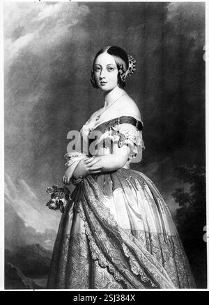 Victoria von Hannover (Alternative deutsche Schreibweise Viktoria) (* 24. Mai 1819 im Kensington Palace, London; † 22. Januar 1901 in Osborne House, Isle of Wight) war von 1837 bis 1901 Königin von Grossbritannien und Irland sowie 1876 bis 1901 Kaiserin von Indien; Prinzessin Victoria von Kent#Queen Victoria (Alexandrina Victoria Wettin, geb. Hannover) (24. Mai 1819 – 22. Januar 1901) war vom 20. Juni 1837 Königin von Großbritannien und von 1876 bis zu ihrem Tod Kaiserin von Indien; Prinzessin Victoria von Kent Stockfoto
