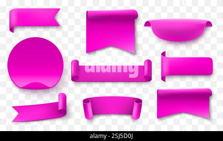 Aufkleber-Set, Sammelemblem, Verkaufsbanner, Papieretikett. Vektorabbildung Stock Vektor