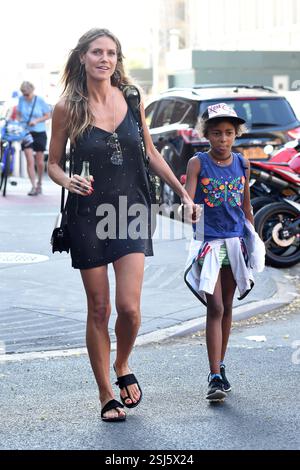 Heidi Klum und Lou Sulola Samuel wurden am 5. Juli 2018 in New York City gesehen Stockfoto