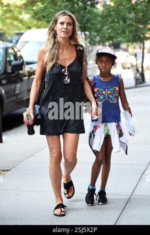 Heidi Klum und Lou Sulola Samuel wurden am 5. Juli 2018 in New York City gesehen Stockfoto