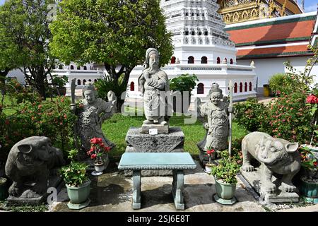Die Statuen des Grand Palace Garden in Bangkok, Thailand, Asien Stockfoto