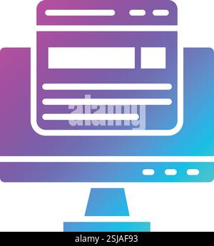 Suchmaschine Vektor-Symbol Design-Illustration Stock Vektor