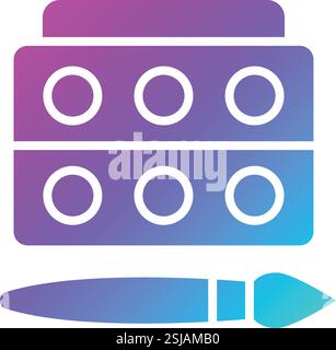 Lidschatten Vektor-Symbol Illustration Design Stock Vektor