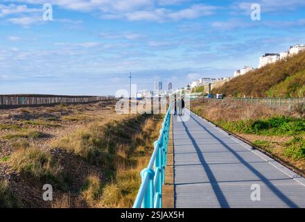 Uferpromenade auf der Ostseite von Brighton, City of Brighton and Hove, East Sussex, England Stockfoto