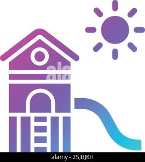 Spielplatz-Vektor-Symbol-Design-Illustration Stock Vektor