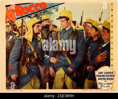 Marokko Jahr : 1930 USA Regie : Josef von Sternberg Garry Cooper amerikanisches Poster Stockfoto