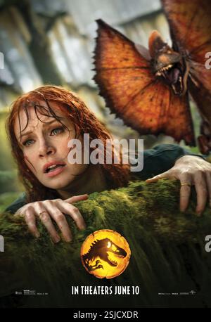 Jurassic World Dominion Jahr : 2022 USA Regie : Colin Trevorrow Bryce Dallas Howard amerikanisches Poster Stockfoto