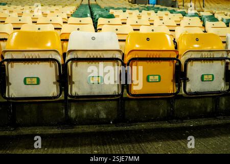 Norwich, Großbritannien. Februar 2025. Eine detaillierte Ansicht der Carrow Road vor dem Sky Bet Championship Match Norwich City gegen Preston North End an der Carrow Road, Norwich, Vereinigtes Königreich, 11. Februar 2025 (Foto: Izzy Poles/News Images) in Norwich, Vereinigtes Königreich am 11. Februar 2025. (Foto: Izzy Poles/News Images/SIPA USA) Credit: SIPA USA/Alamy Live News Stockfoto