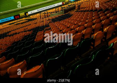 Norwich, Großbritannien. Februar 2025. Eine detaillierte Ansicht der Carrow Road vor dem Sky Bet Championship Match Norwich City gegen Preston North End an der Carrow Road, Norwich, Vereinigtes Königreich, 11. Februar 2025 (Foto: Izzy Poles/News Images) in Norwich, Vereinigtes Königreich am 11. Februar 2025. (Foto: Izzy Poles/News Images/SIPA USA) Credit: SIPA USA/Alamy Live News Stockfoto