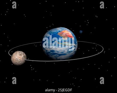 Sonnensystem im All Stockfoto