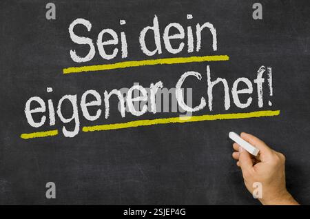 Werden Sie Ihr eigener Chef Stockfoto