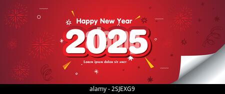 Frohes neues Jahr 2025 Stock Vektor