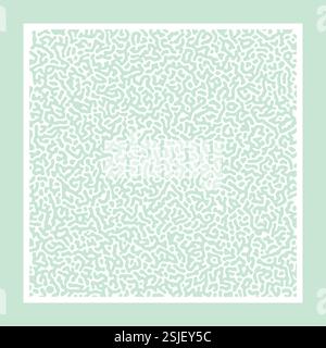 Abstraktes Labyrinth-Muster in Hellgrün und weiß Stock Vektor