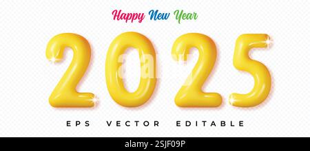 Happy New Year 2025 Celebration Stock Vektor
