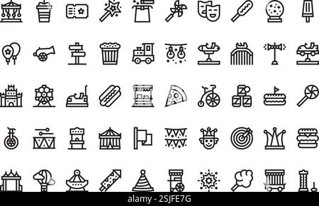 Hochwertige Sammlung von Vektorsymbolen mit editierbarer Kontur. Ideal für professionelle und kreative Projekte. Stock Vektor