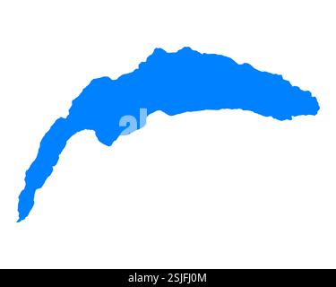 Karte des Genfer Sees Stockfoto