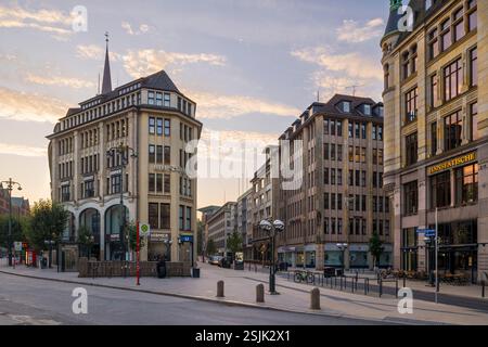 Mönckebergstraße, Rathausstraße, Hamburg, Deutschland Stockfoto