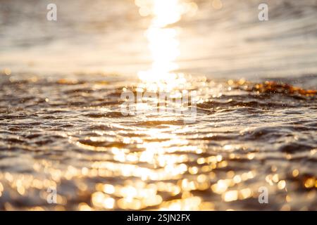 Frühlingstal, Glücksburg, Wasser und Wellen, Strand Stockfoto