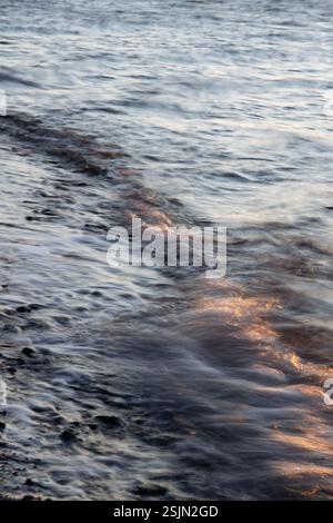 Quelltal, Glücksburg, lange Exposition des Fjordwassers Stockfoto