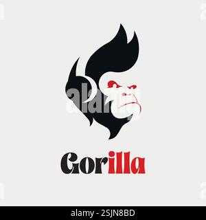 Vektor-Illustration des süßen Gorillas Stock Vektor