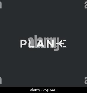 Vektorebene minimales Text-Logo-Design Stock Vektor