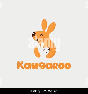 Vektor-Illustration des niedlichen Känguru-Zeichentrickfilms Stock Vektor