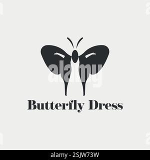 Vektor-Illustration des Schmetterlingskleides Stock Vektor