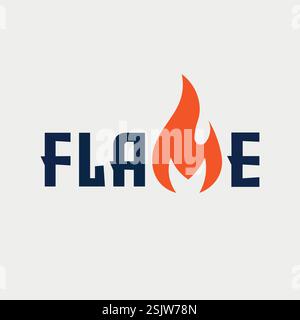 Vektorflammenschriftdesign Stock Vektor