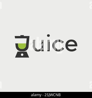 Vector Juice Text Logo Design Stock Vektor