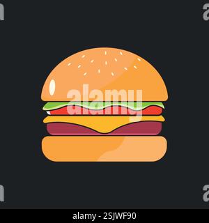 Vector Fast Food Menü farbenfrohe Symbol Stock Vektor